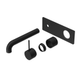 MECCA WALL BASIN/BATH MIXER HANDLE UP 120/160/185/230/260MM TRIM KITS ONLY MATTE BLACK