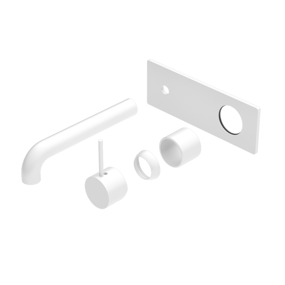 MECCA WALL BASIN/BATH MIXER HANDLE UP 120/160/185/230/260MM TRIM KITS ONLY MATTE WHITE