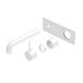 MECCA WALL BASIN/BATH MIXER HANDLE UP 120/160/185/230/260MM TRIM KITS ONLY MATTE WHITE