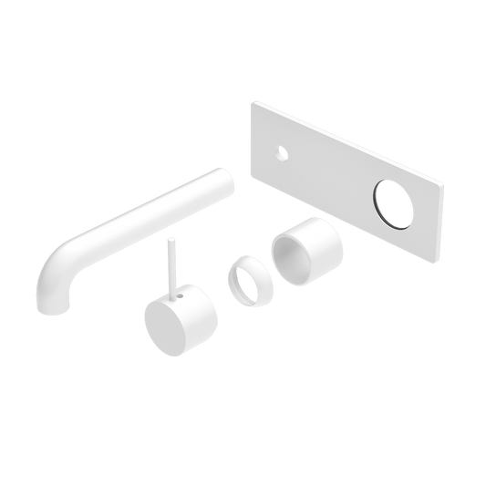 MECCA WALL BASIN/BATH MIXER HANDLE UP 120/160/185/230/260MM TRIM KITS ONLY MATTE WHITE