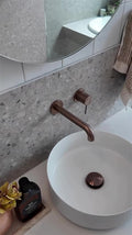 MECCA WALL BASIN/BATH MIXER SEPARATE BACK PLATE 120/160/185/230/260MM BRUSHED BRONZE