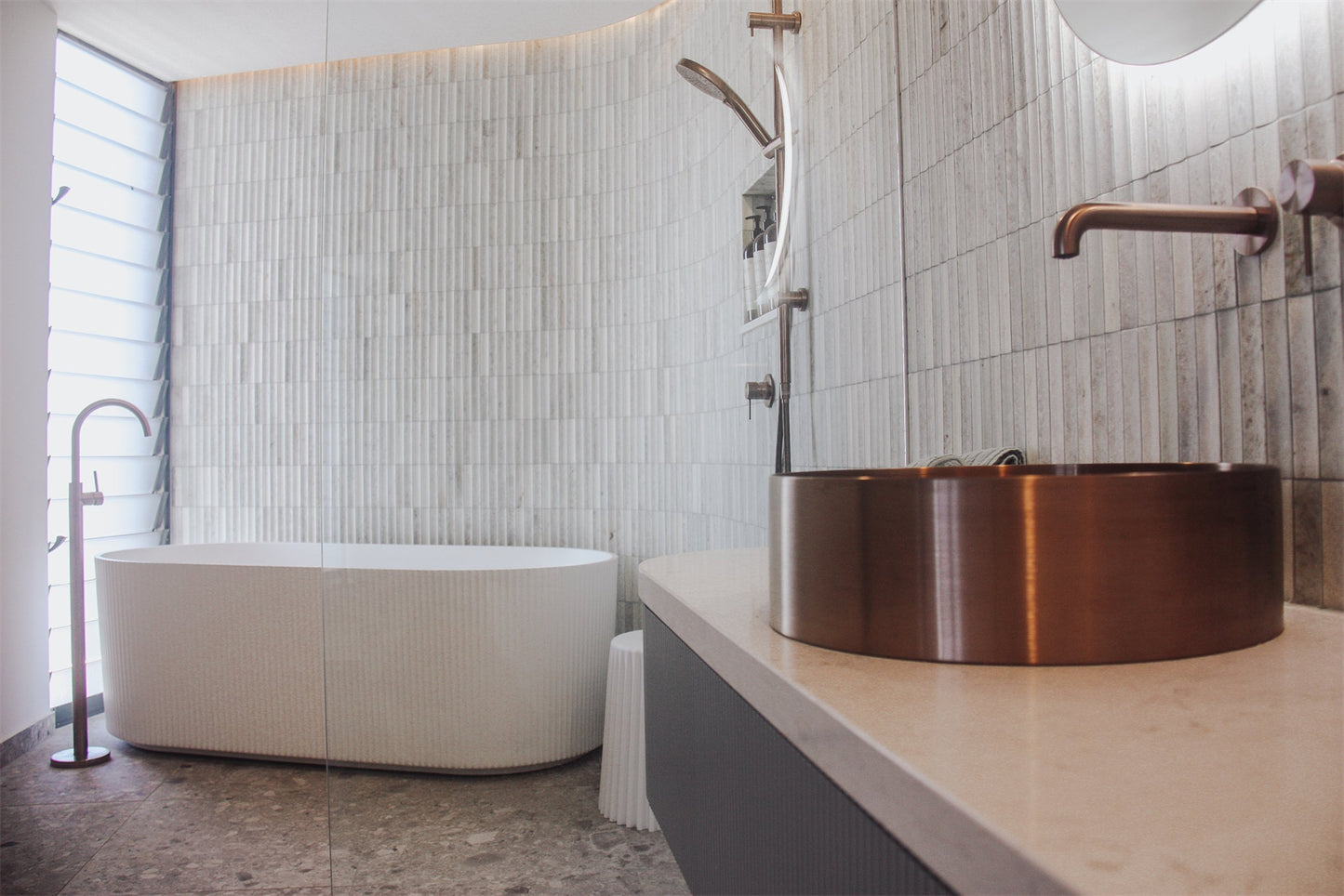 OPAL ROUND 400MM STAINLESS STEEL BASIN BRUSHED BRONZE