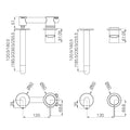 Mecca Wall Basin/Bath Mixer Separate Back Plate 160/185/230mm Trim Kits Only Rome Bronze