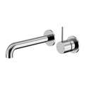 MECCA WALL BASIN/BATH MIXER SEPARATE BACK PLATE HANDLE UP 120/160/185/230/260MM CHROME