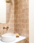 MECCA WALL BASIN/BATH MIXER SEPARATE BACK PLATE HANDLE UP 120/160/185/230/260MM BRUSHED BRONZE