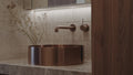 MECCA WALL BASIN/BATH MIXER SEPARATE BACK PLATE HANDLE UP 120/160/185/230/260MM BRUSHED BRONZE