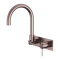 MECCA WALL BASIN/BATH MIXER SWIVEL SPOUT BRUSHED BRONZE
