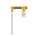 MECCA WALL BASIN/BATH MIXER SWIVEL SPOUT 225MM BRUSHED NICKEL