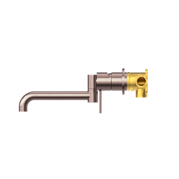 MECCA WALL BASIN/BATH MIXER SWIVEL SPOUT 225MM BRUSHED BRONZE