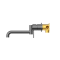MECCA WALL BASIN/BATH MIXER SWIVEL SPOUT 225MM GUN METAL