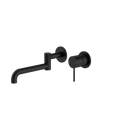 MECCA WALL BASIN/BATH MIXER SWIVEL SPOUT 225MM MATTE BLACK
