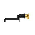MECCA WALL BASIN/BATH MIXER SWIVEL SPOUT 225MM MATTE BLACK
