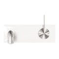 MECCA WALL BASIN/BATH MIXER HANDLE UP 120/160/185/230/260MM BRUSHED NICKEL