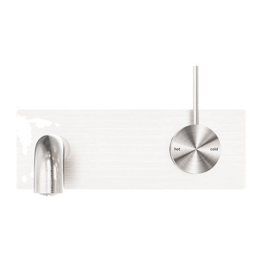 MECCA WALL BASIN/BATH MIXER HANDLE UP 120/160/185/230/260MM BRUSHED NICKEL