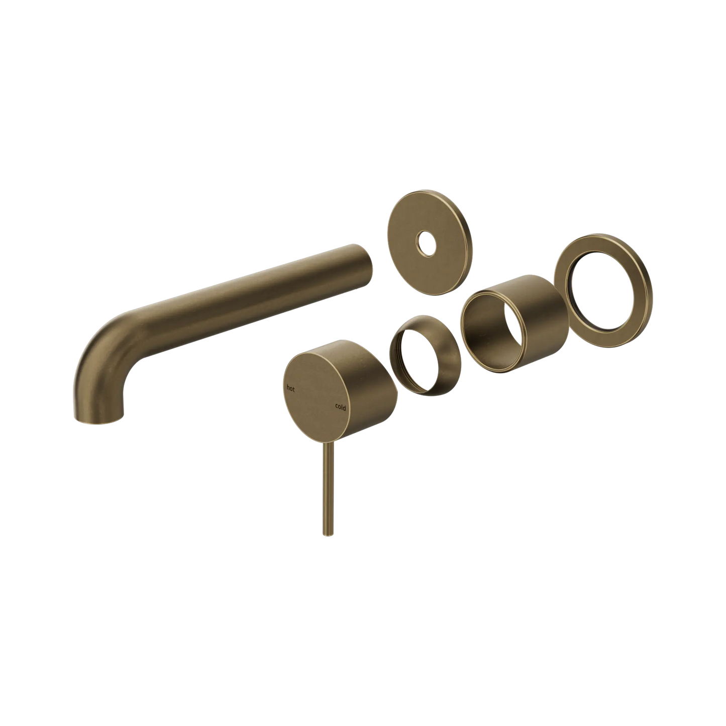 Mecca Wall Basin/Bath Mixer Separate Back Plate 160/185/230mm Trim Kits Only Tumbled Antique Brass