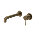 Mecca Wall Basin/Bath Mixer Separate Back Plate 160/185/230mm Tumbled Antique Brass