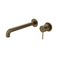 Mecca Wall Basin/Bath Mixer Separate Back Plate 160/185/230mm Tumbled Antique Brass