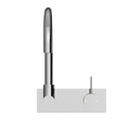 MECCA WALL BASIN/BATH MIXER SWIVEL SPOUT HANDLE UP CHROME