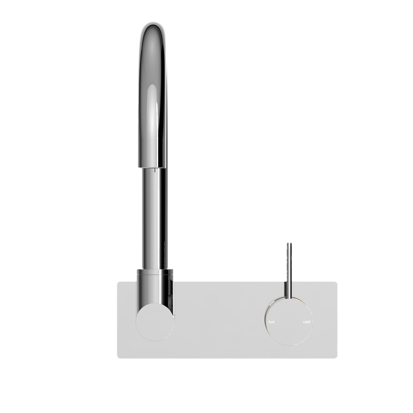 MECCA WALL BASIN/BATH MIXER SWIVEL SPOUT HANDLE UP CHROME