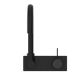 MECCA WALL BASIN/BATH MIXER SWIVEL SPOUT HANDLE UP MATTE BLACK