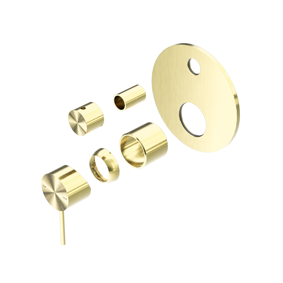 MECCA SHOWER MIXER WITH DIVERTOR TRIM KITS ONLY BRUSHED GOLD