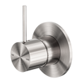 MECCA SHOWER MIXER HANDLE UP 80MM PLATE BRUSHED NICKEL