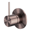 MECCA SHOWER MIXER HANDLE UP 80MM PLATE BRUSHED BRONZE