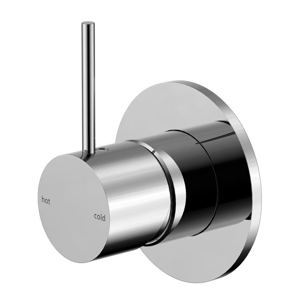 MECCA SHOWER MIXER HANDLE UP 80MM PLATE CHROME