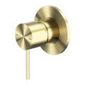 MECCA SHOWER MIXER 80MM PLATE BRUSHED GOLD