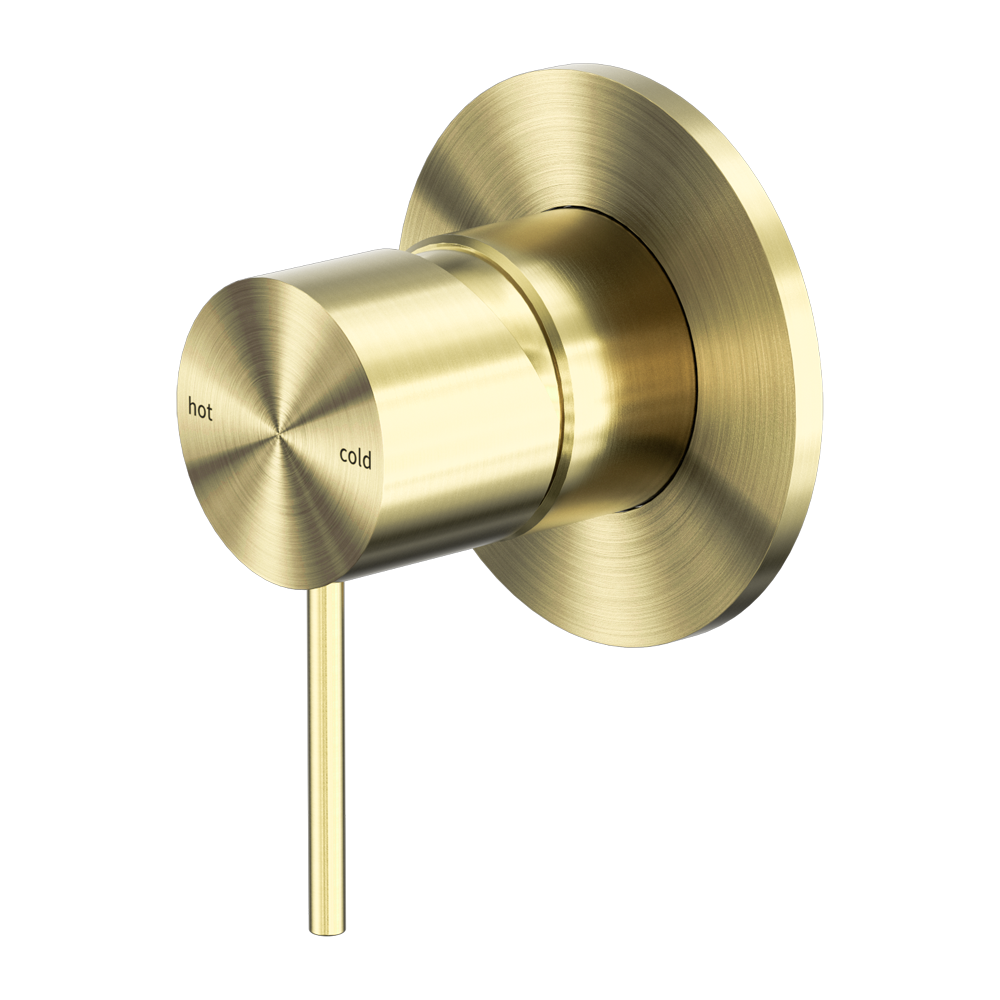 MECCA SHOWER MIXER 80MM PLATE BRUSHED GOLD