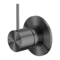 MECCA SHOWER MIXER HANDLE UP 80MM PLATE GUN METAL GREY