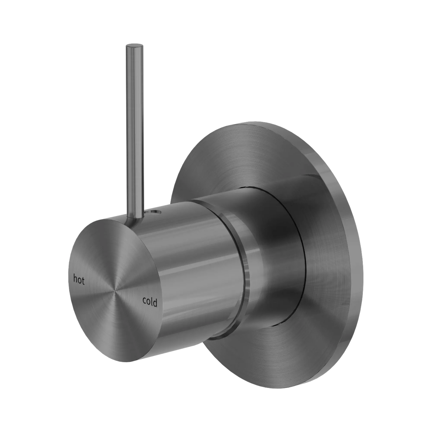 MECCA SHOWER MIXER HANDLE UP 80MM PLATE GUN METAL GREY