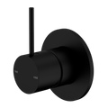 MECCA SHOWER MIXER HANDLE UP 80MM PLATE MATTE BLACK
