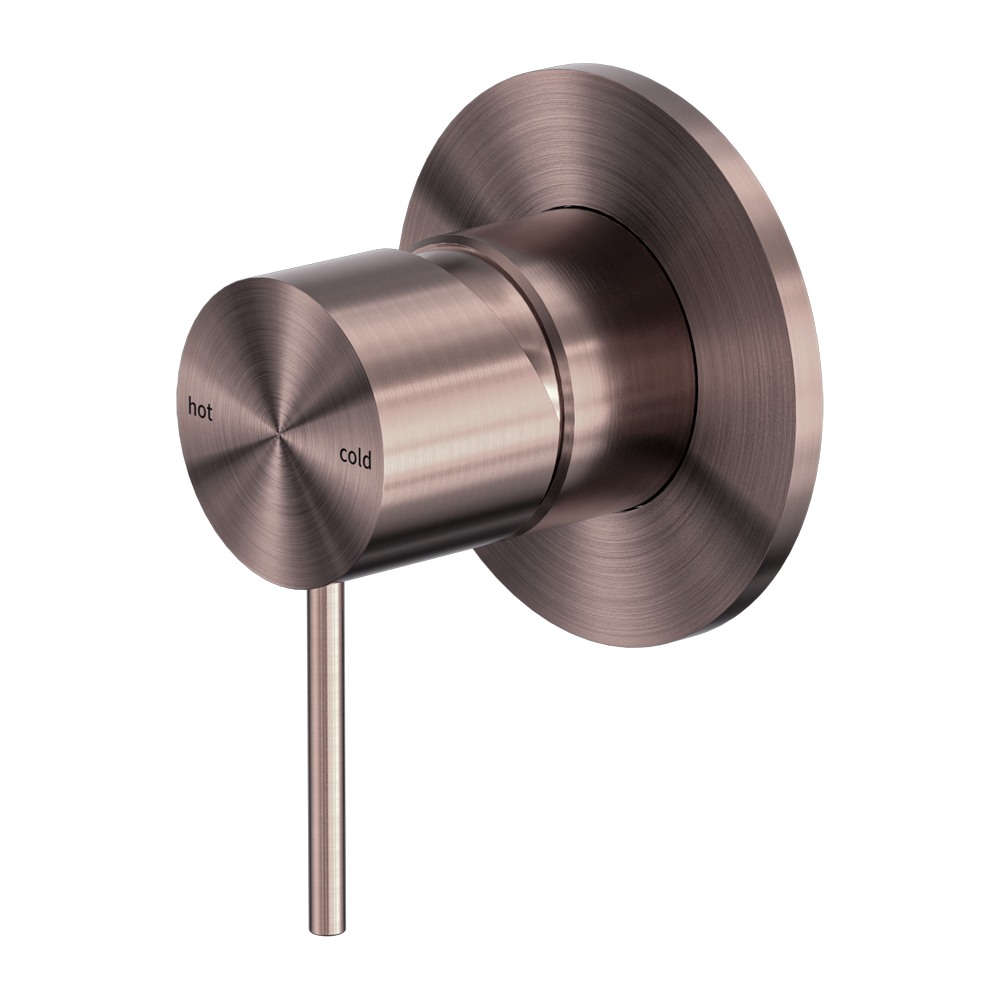 MECCA SHOWER MIXER 80MM PLATE BRUSHED BRONZE