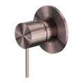 MECCA SHOWER MIXER 80MM PLATE BRUSHED BRONZE