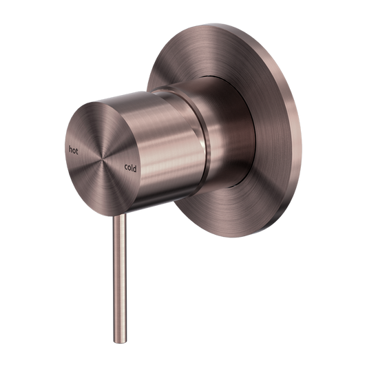 MECCA SHOWER MIXER 80MM PLATE BRUSHED BRONZE