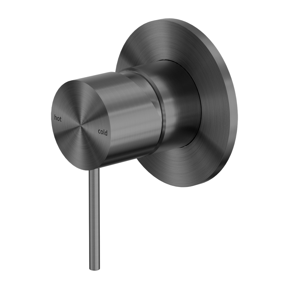 MECCA SHOWER MIXER 80MM PLATE GUN METAL GREY