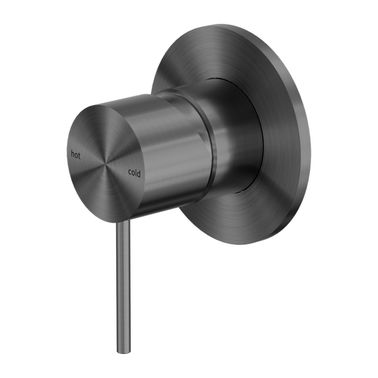 MECCA SHOWER MIXER 80MM PLATE GUN METAL GREY