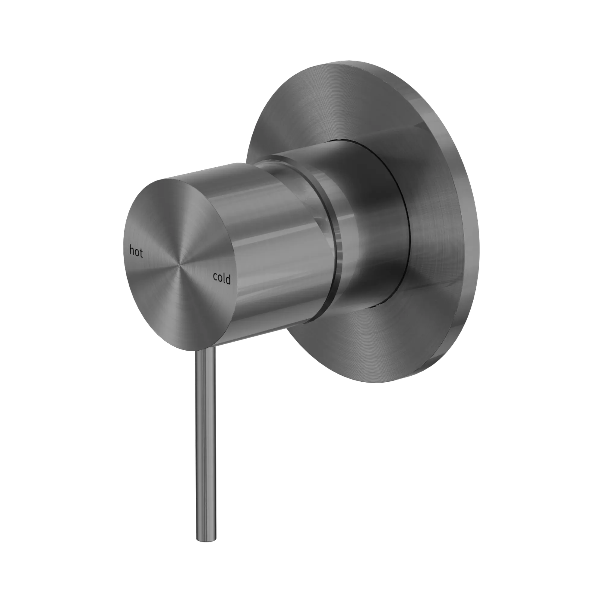 MECCA SHOWER MIXER 80MM PLATE GUN METAL GREY