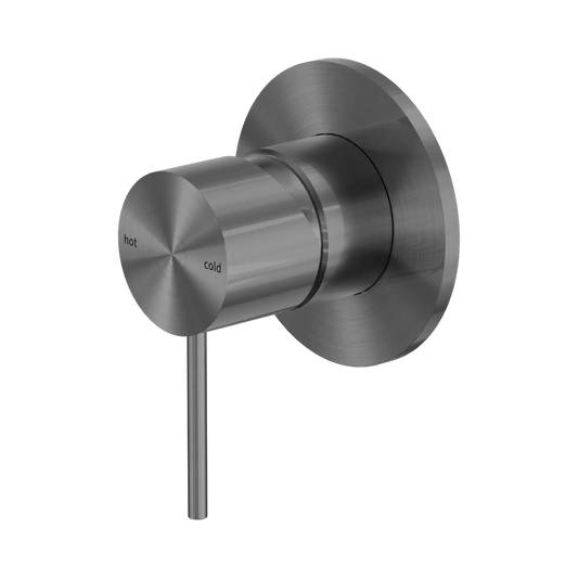 MECCA SHOWER MIXER 80MM PLATE GUN METAL GREY