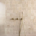 MECCA SHOWER MIXER 60MM PLATE BRUSHED GOLD