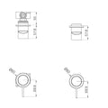 Mecca Shower Mixer 60mm Plate Trim Kit Only Tumbled Antique Brass