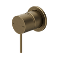 Mecca Shower Mixer 60mm Plate Tumbled Antique Brass