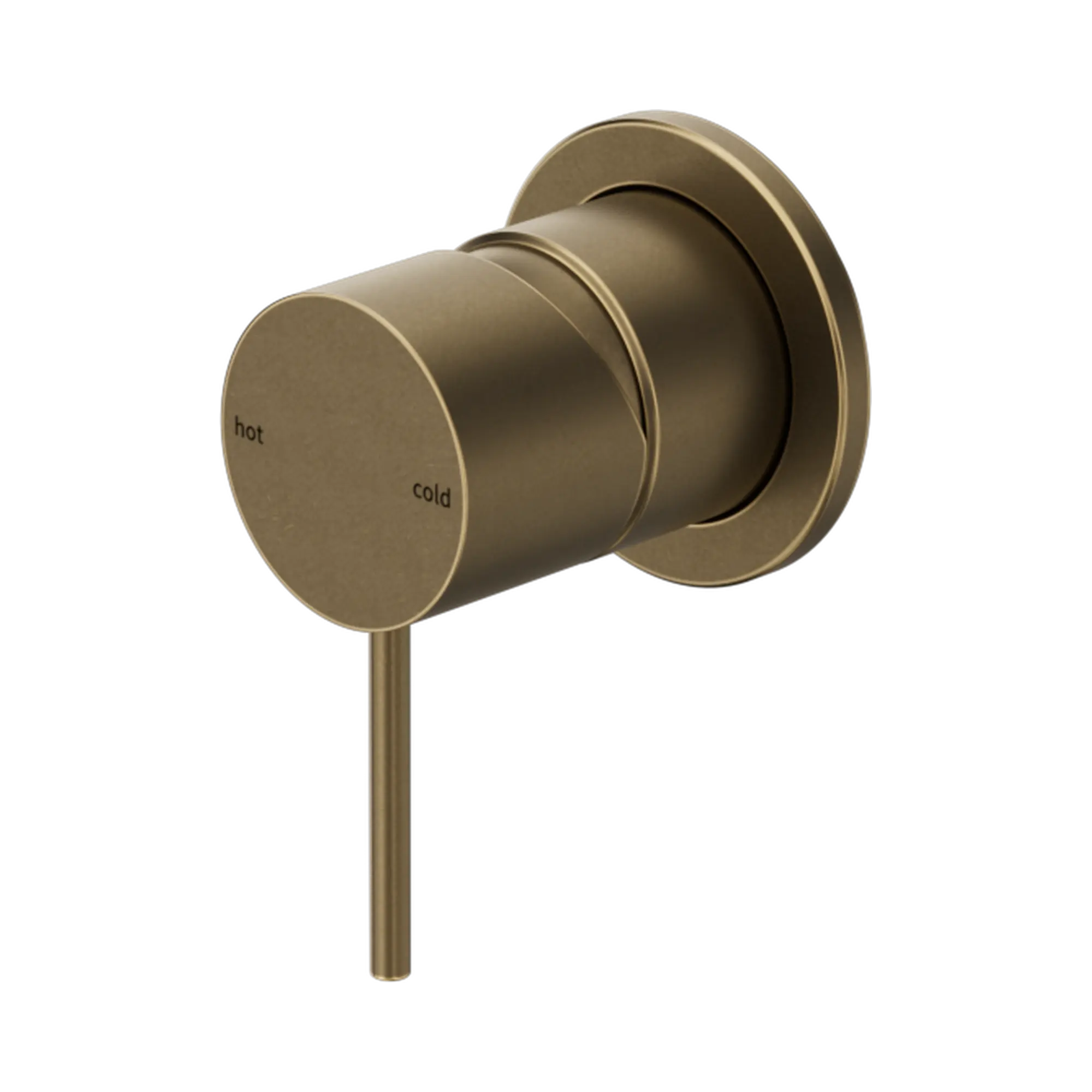 Mecca Shower Mixer 60mm Plate Tumbled Antique Brass