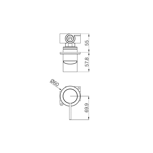 Mecca Shower Mixer 60mm Plate Rome Bronze