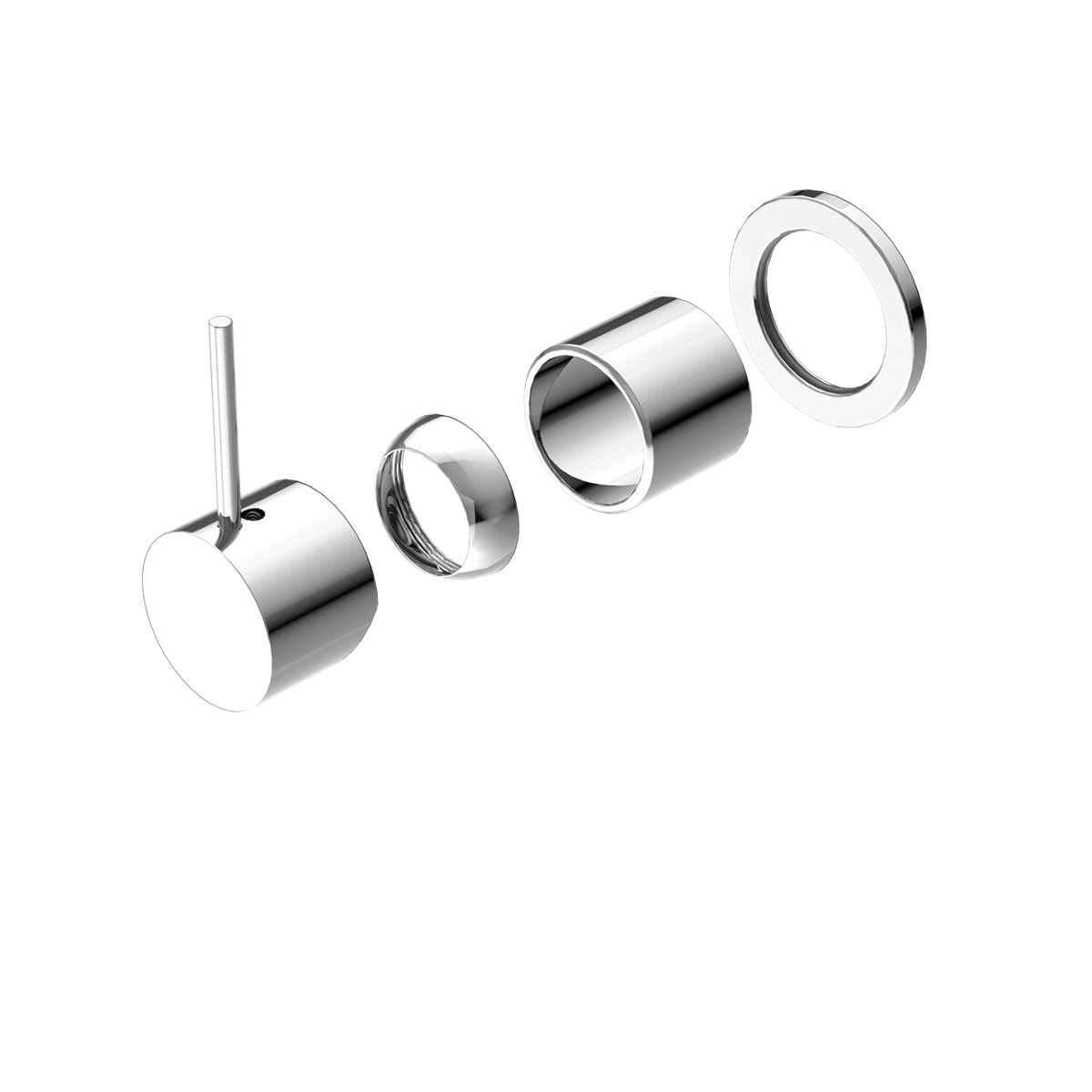 MECCA SHOWER MIXER 60MM HANDLE UP PLATE TRIM KITS ONLY CHROME