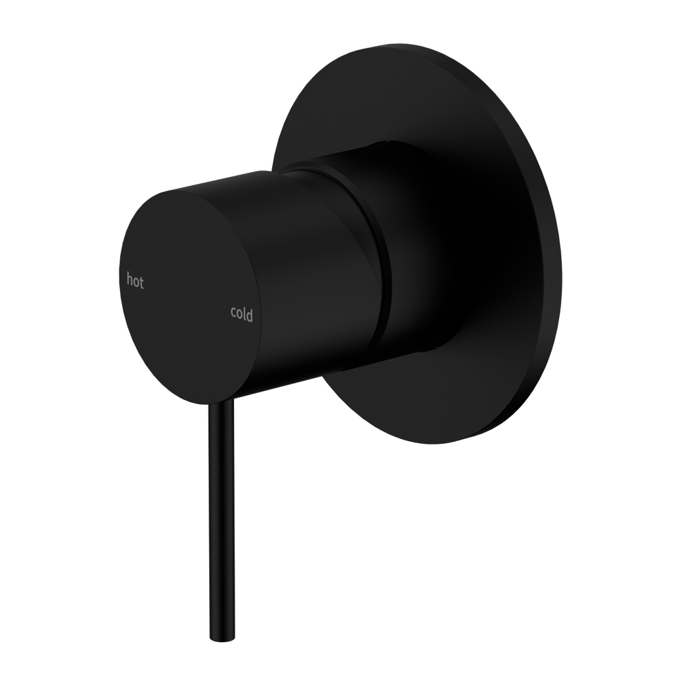 MECCA SHOWER MIXER 80MM PLATE MATTE BLACK