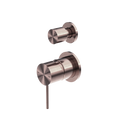 MECCA SHOWER MIXER WITH DIVERTOR SEPARATE BACK PLATE BRUSHED BRONZE
