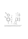 Mecca Shower Mixer With Diverter Separate Back Plate Trim Kit Only Rome Bronze
