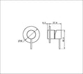 MECCA SHOWER MIXER 80MM PLATE TRIM KITS ONLY BRUSHED GOLD